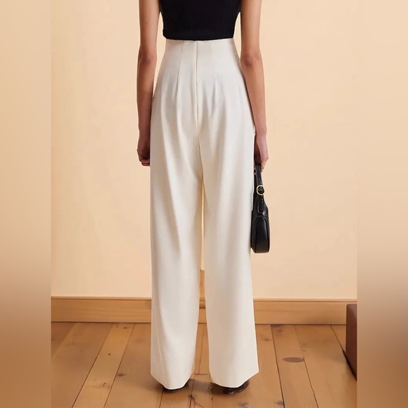 Women’s Black Wide‑Leg Palazzo Pants | High‑Waist Elegant Trousers - Picture 6 of 7